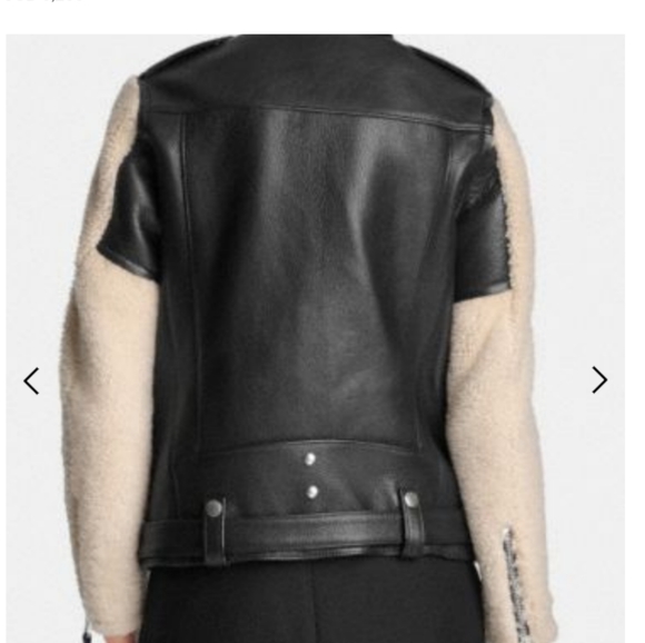 COACH SHEEPSKIN SLEEVE LEATHER JACKET - Picture 2 of 12